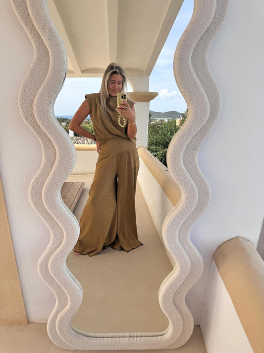 Cariño flare I Golden glitter